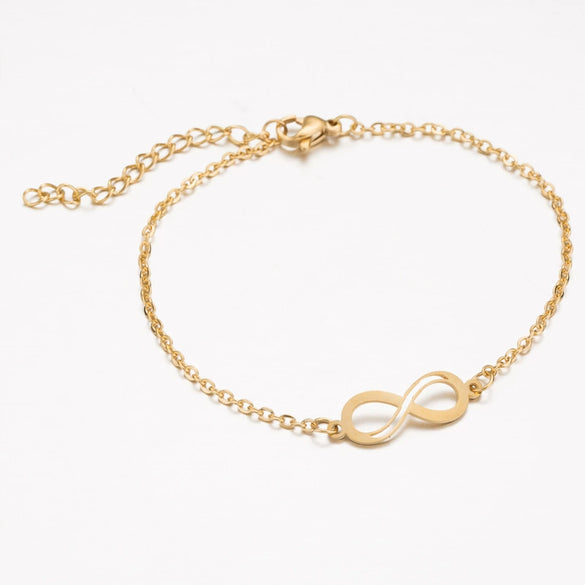 Women's Minimalist Stainless Steel Cut Out Letter Bracelet With Geometric Design And Electroplated Finish Wholesale
