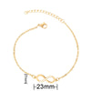 Women's Minimalist Stainless Steel Cut Out Letter Bracelet With Geometric Design And Electroplated Finish Wholesale