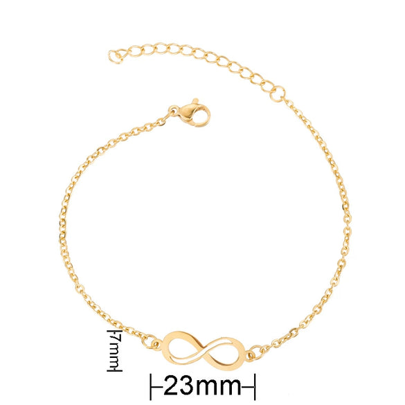 Women's Minimalist Stainless Steel Cut Out Letter Bracelet With Geometric Design And Electroplated Finish Wholesale