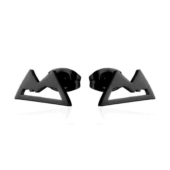 Women's Minimalist Stainless Steel Geometric Triangle Earring With Electroplating