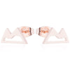 Women's Minimalist Stainless Steel Geometric Triangle Earring With Electroplating