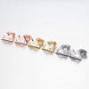 Women's Minimalist Stainless Steel Geometric Triangle Earring With Electroplating