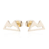 Women's Minimalist Stainless Steel Geometric Triangle Earring With Electroplating