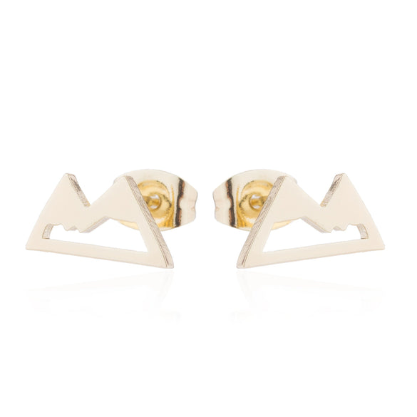 Women's Minimalist Stainless Steel Geometric Triangle Earring With Electroplating