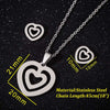 Women's Minimalist Stainless Steel Heart Pendant Necklace With Electroplated Ochain Design