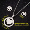 Women's Minimalist Stainless Steel Heart Pendant Necklace With Electroplated Ochain Design