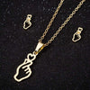 Women's Minimalist Stainless Steel Heart Pendant Necklace With Electroplated Ochain Design