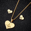 Women's Minimalist Stainless Steel Heart Pendant Necklace With Electroplated Ochain Design