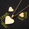 Women's Minimalist Stainless Steel Heart Pendant Necklace With Electroplated Ochain Design