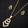 Women's Minimalist Stainless Steel Heart Pendant Necklace With Electroplated Ochain Design
