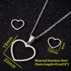 Women's Minimalist Stainless Steel Heart Pendant Necklace With Electroplated Ochain Design
