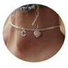 Women's Minimalist Stainless Steel Heart Shaped Letter Anklet With Heart Pendant Ankle Chain Foot Jewelry