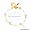 Women's Minimalist Stainless Steel Pearl Chain Accessories Necklace Bracelet With Electroplating