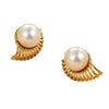 Women's Minimalist Stainless Steel Pearl Earrings With Irregular Geometric Shape And Electroplated Retro Style