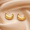Women's Minimalist Stainless Steel Pearl Earrings With Irregular Geometric Shape And Electroplated Retro Style