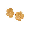 Women's Minimalist Stainless Steel Sunflower Flower Earrings Geometric Stamped Design Light Luxury Fashion Jewelry