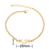 Women's Minimalist Star And Moon Bracelet In Stainless Steel With Gold Inlay Detail