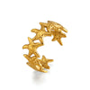 Women's Minimalist Starfish Ring In Goldplated Stainless Steel With Cute Creative Holidayinspired Design