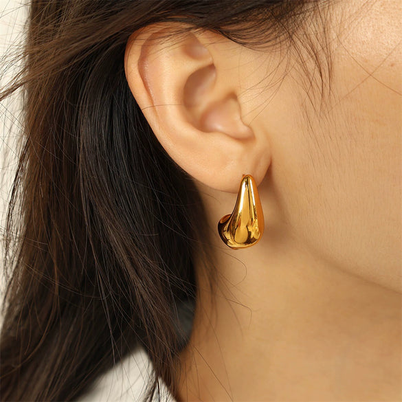 Women's Minimalist 316L Stainless Steel C Ring Earrings With Electroplating