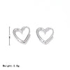 Women's Minimalist Titanium Steel Heart Shape Electroplating Earrings