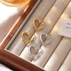 Women's Minimalist Titanium Steel Heart Shape Electroplating Earrings