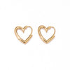 Women's Minimalist Titanium Steel Heart Shape Electroplating Earrings