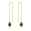 Women's Minimalist Vintage Water Drop Geometric Copper Earrings With Electroplated Gold Finish