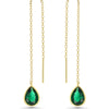 Women's Minimalist Vintage Water Drop Geometric Copper Earrings With Electroplated Gold Finish