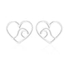 Women's Minimalist Wave Pattern Hollow Round Geometric Earrings In Electroplated Stainless Steel