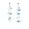 Women's Mixed Materials Frenchstyle Flower Tassel Earrings With Electroplating