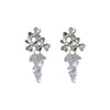 Women's Mixed Materials Fruit Shape Crystal Grape Zirconia Earrings Light Luxury Highend Fashion Allmatch Design Sense Niche Tassel Flower Style