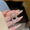 Women's Mixed Materials Fruit Shape Crystal Grape Zirconia Earrings Light Luxury Highend Fashion Allmatch Design Sense Niche Tassel Flower Style