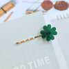 Women's Mixed Materials Handmade Fourleaf Clover Bangs Hairpin Ancient Sweet And Cute Style