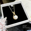 Women's Modern Minimalist Casual Style Pearl Glass Money Bag Pendant Titanium Steel Necklace With Zircon Inlay