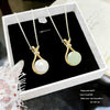 Women's Modern Minimalist Casual Style Pearl Glass Money Bag Pendant Titanium Steel Necklace With Zircon Inlay