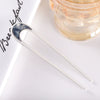 Women's Modern Minimalist Ushaped Acetate Hairpin With Frosted Metal Plate Detail Antiqueinspired Hair Accessory