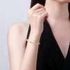 Women's Moissanite Bracelet 925 Sterling Silver Geometric Style Electroplated
