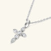 Women's Moissanite Cross Necklace Light Luxury Style Geometric Pattern S925 Sterling Silver Electroplated