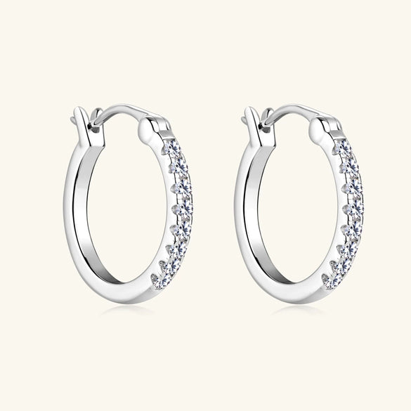 Women's Moissanite Earrings S925 Sterling Silver Geometric Electroplated