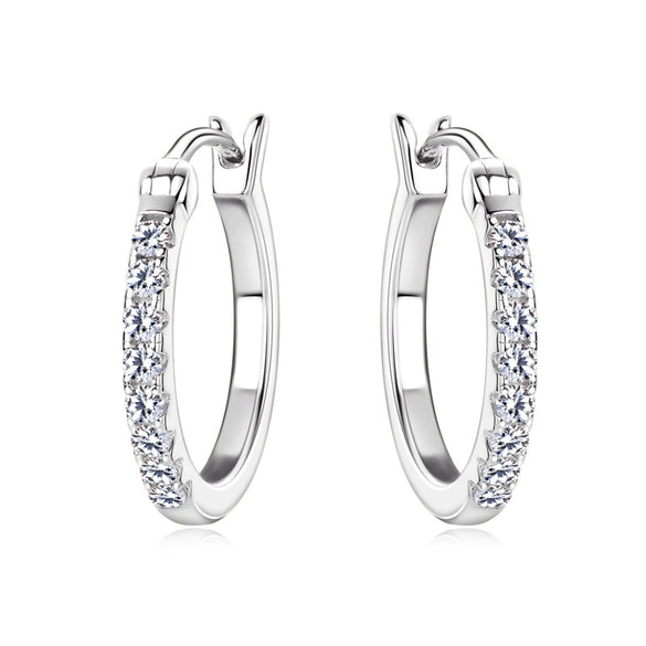 Women's Moissanite Earrings S925 Sterling Silver Geometric Electroplated