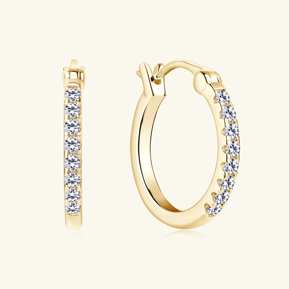 Women's Moissanite Earrings S925 Sterling Silver Geometric Electroplated