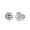Women's Moissanite Earrings S925 Sterling Silver Plated Platinum Geometric Fresh Style