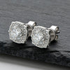 Women's Moissanite Earrings S925 Sterling Silver Plated Platinum Geometric Fresh Style