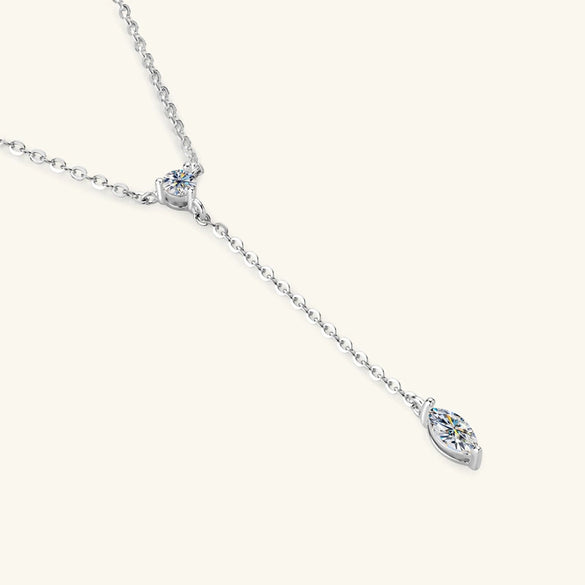Women's Moissanite Pendant Necklace 925 Sterling Silver Geometric Style Electroplated Ochain