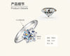 Women's Moissanite Ring In Light Luxury Style S925 Sterling Silver Geometric Pattern Electroplated