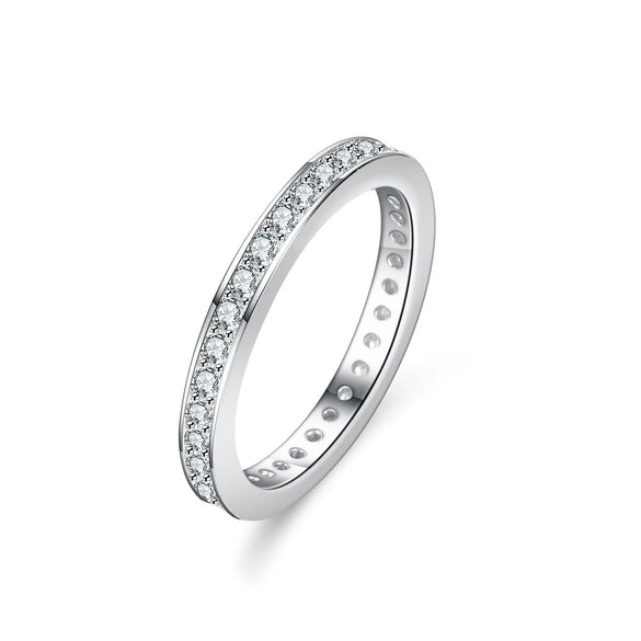Women's Moissanite Ring S925 Silver Geometric Full Circle The Crown Design Ring