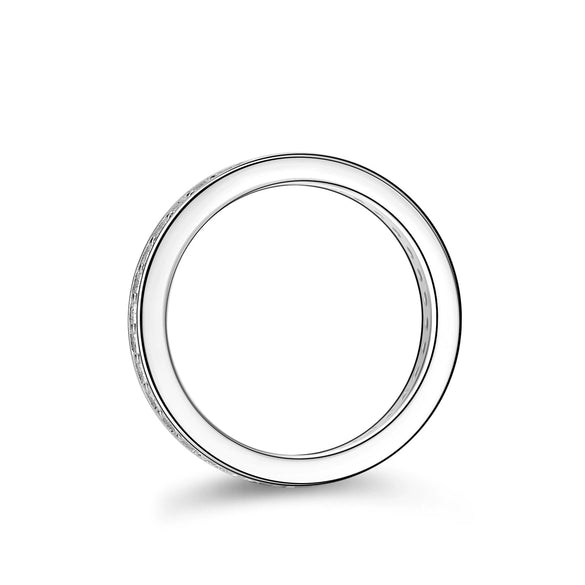 Women's Moissanite Ring S925 Silver Geometric Full Circle The Crown Design Ring