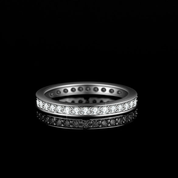 Women's Moissanite Ring S925 Silver Geometric Full Circle The Crown Design Ring