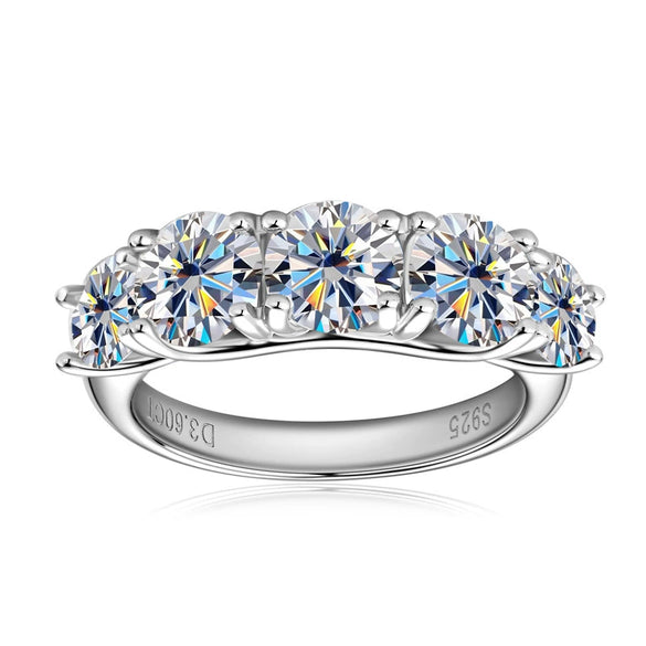 Women's Moissanite Ring 925 Silver Geometric Electroplated Light Luxury Jewelry