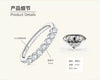 Women's Moissanite Ring 925 Silver Geometric Electroplated Light Luxury Jewelry